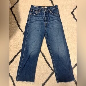 Levi Ribcage Straight Ankle raw hem 26